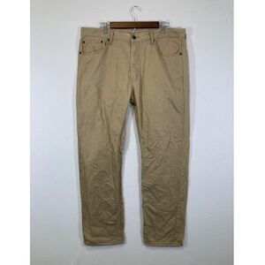 Levis 505 Regular Fit Pants Mens 38x34 Tan Khaki Straight Leg Cotton